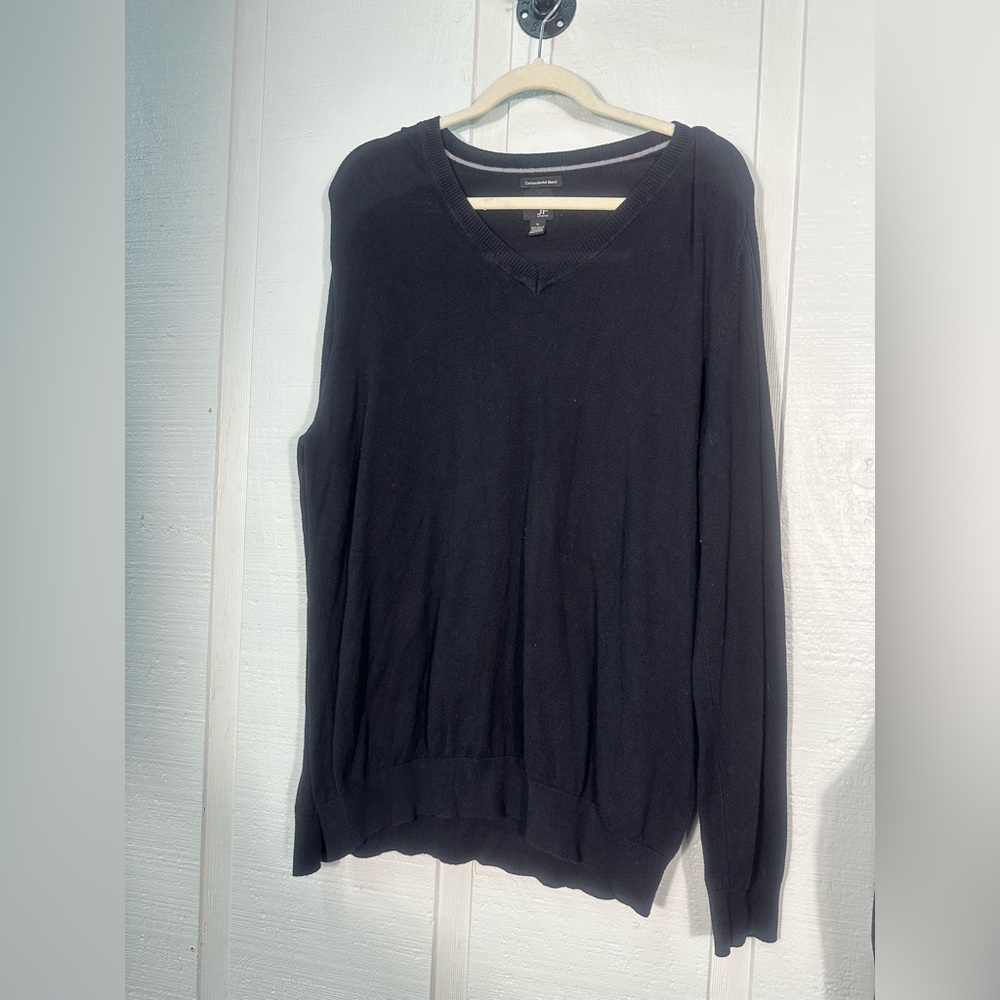 JF Men’s Black Crew Neck Sweater Size XL NWOT